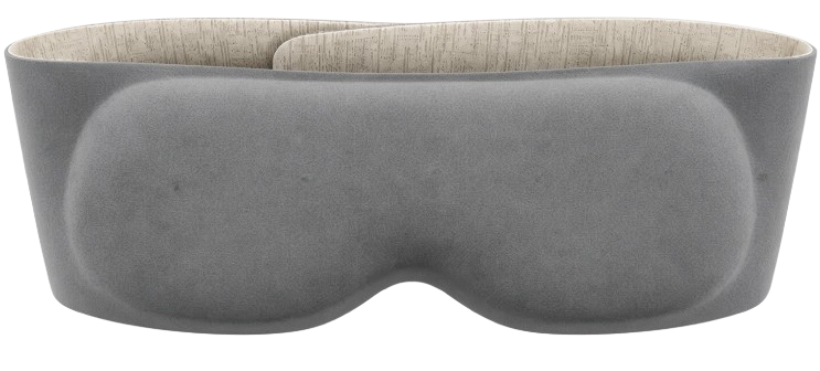 Gray weighted sleep mask front view